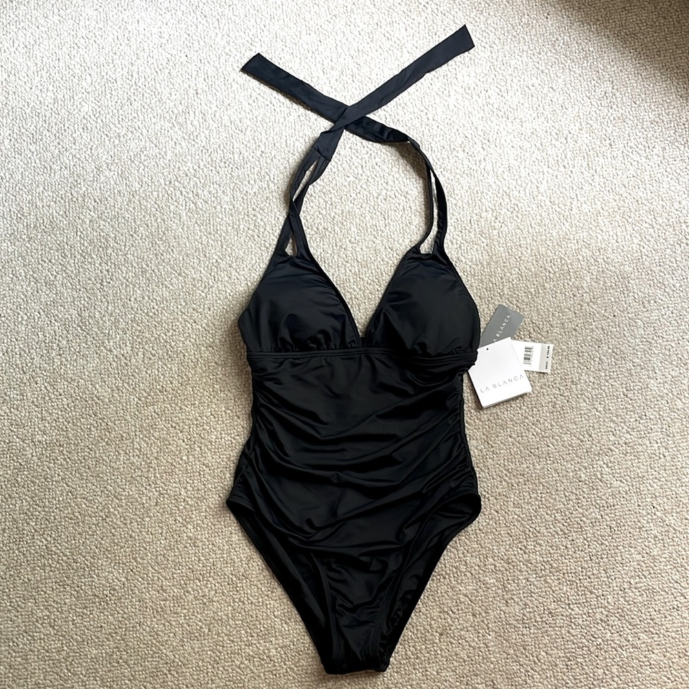 New LA BLANCA slimming fit one piece -NEW with tags